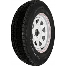 TRAILER TIRE AND WHEEL ASSEMBLY WHITE