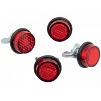 MINI-REFLECTORS RED 4/PK