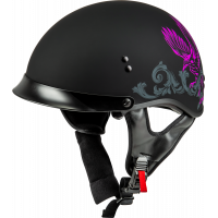 HH-65 CORVUS HELMET W/PEAK MATTE BLACK/PURPLE/GREY LG