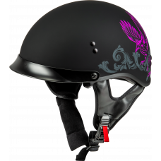 HH-65 CORVUS HELMET W/PEAK MATTE BLACK/PURPLE/GREY LG