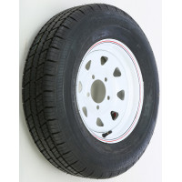TRAILER TIRE AND WHEEL ASSEMBLY WHITE
