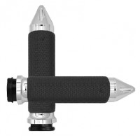 FLY BY WIRE THROTTLE MEMORY FOAM GRIP CHROME