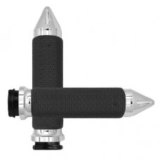 FLY BY WIRE THROTTLE MEMORY FOAM GRIP CHROME