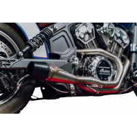 INDIAN SCOUT SHORTY BRUSHED SS W/ BLK END CAP