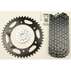 SPROCKET/CHAIN KIT STL/ALU 15/45T BLK RX3 520-108L BLK