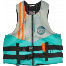 NEOPRENE FLOTATION VEST TEAL/GREY/ORANGE 2X