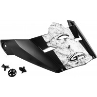 VISOR W/SCREWS DOMINANT MX-46 MATTE BLACK/WHITE/RED XS-SM
