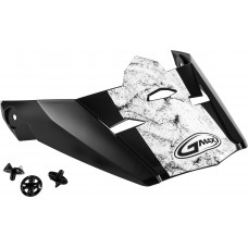 VISOR W/SCREWS DOMINANT MX-46 MATTE BLACK/WHITE/RED MD-2X