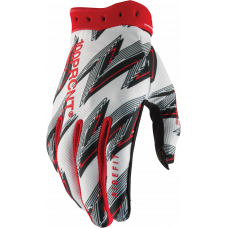 RIDEFIT GLOVES WHITE/RED LG