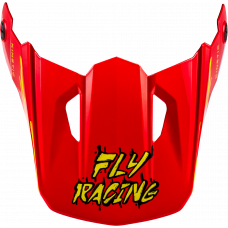 YTH KINETIC SURGE HELMET VISOR BLACK/RED/YELLOW YS-YL