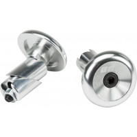 ALUMINUM BAR END PLUGS SILVER