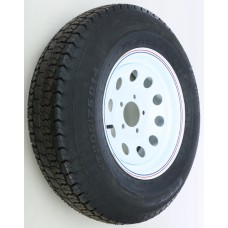 TRAILER TIRE AND WHEEL ASSEMBLY WHITE