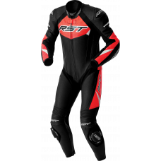 TRACTECH EVO D3O SUIT BLK/FLO RED LEATHER 2X