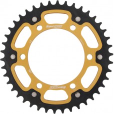 REAR STEALTH SPROCKET ALU/STL 42T-520 GLD HON/KAW
