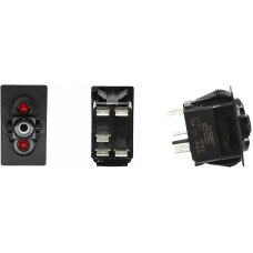 DASH SWITCH BODY SINGLE ACC RED/RED