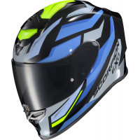 EXO-R1 AIR FULL FACE HELMET RAVEN BLACK/BLUE/HI VIZ 2X
