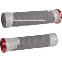 AG-2 MTB/BMX GRIPS GRAPHITE/COOL GREY W/RED