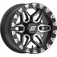SPLIT 6 BDLK WHEEL 14X7 4/110 5+2 (+10MM) BLK/MACHINED