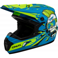 YOUTH MX-46Y UNSTABLE HELMET MATTE BLUE/GREEN YL