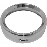 FRENCHED HEADLIGHT TRIM RING CHROME 7 CLAMP STYLE
