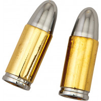 VALVE STEM CAPS GOLD BULLET PR
