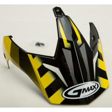 VISOR W/SCREWS TREKKA GM-11 BLACK/YELLOW