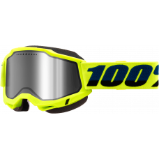 ACCURI 2 SNOWMOBILE GOGGLE NEON YLW W/ SLVR MIRROR LENS