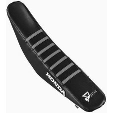 SEAT COVER BLACK/GREY RIBS