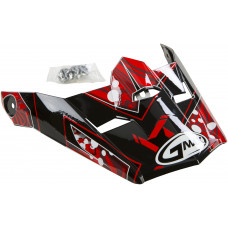 VISOR W/SCREWS HOOPER MX-46Y BLACK/RED YS-YL
