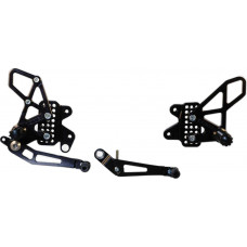 REAR SET COMPLETE BLK SUZ