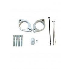 HANDLEBAR RISERS SILVER BMW