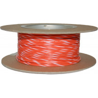 #18-GAUGE ORANGE/WHITE STRIPE 100' SPOOL OF PRIMARY WIRE