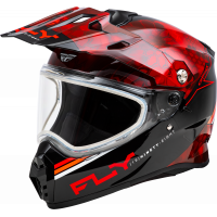 TREKKER CW CONCEAL HELMET DUAL SHLD RED/BLACK 2X