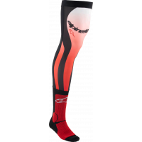 KNEE BRACE SOCKS BRIGHT RED/WHITE LG/2X
