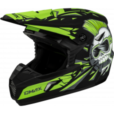 YOUTH MX-46Y UNSTABLE HELMET MATTE BLACK/GREEN YL