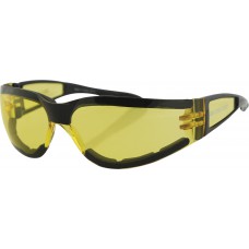 SHIELD II SUNGLASSES BLACK W/YELLOW LENS