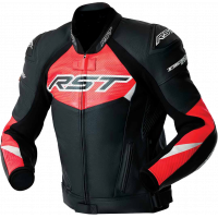 TRACTECH EVO D3O JACKET BLK/FLO RED LEATHER SM