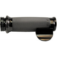 CUSTOM CONTOUR GRIPS CABLE THROTTLE BOSS BLACK