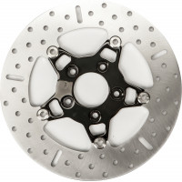 V-TWIN STREET ROTOR FSD010BLK FLOATING CHROME/BLACK