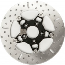 V-TWIN STREET ROTOR FSD010BLK FLOATING CHROME/BLACK