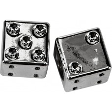 VALVE STEM CAPS CHROME DICE  PR